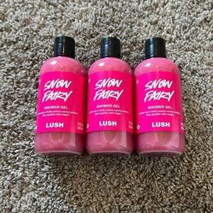 Lush Snow Fairy Shower Gel, (3) 8.4 fl oz bottles, new and unopened